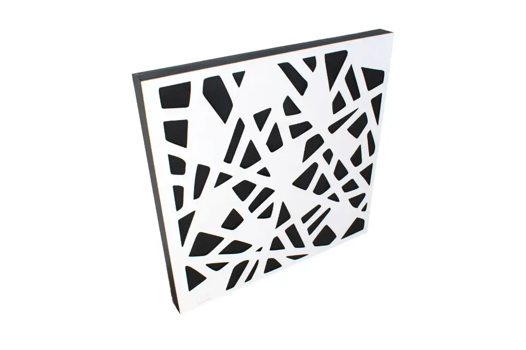 Panel Resonador Blanco Difusor Con Lana de Roca (L)