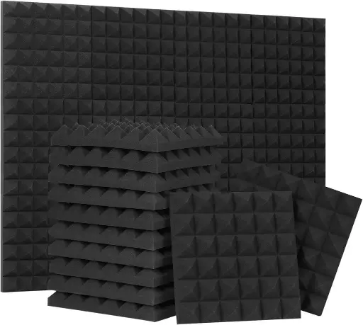 [EADM01] Espuma Acústica Tipo Diamante Negra de 30x30x5 cm